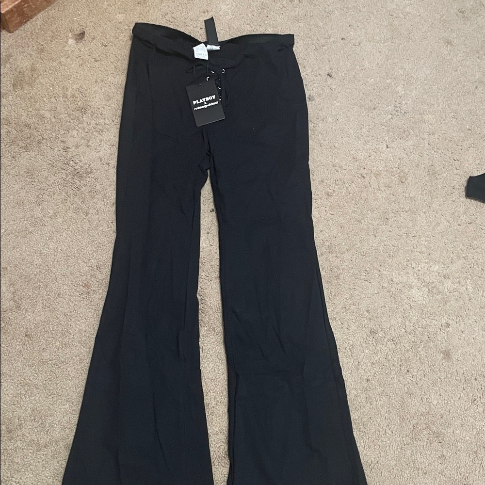 PLAYBOY Black Flare Pants